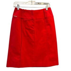 Valentino Jeans Skirt Authentic Vintage Designer – Cardinal Red – IT 42 (US 6–8)